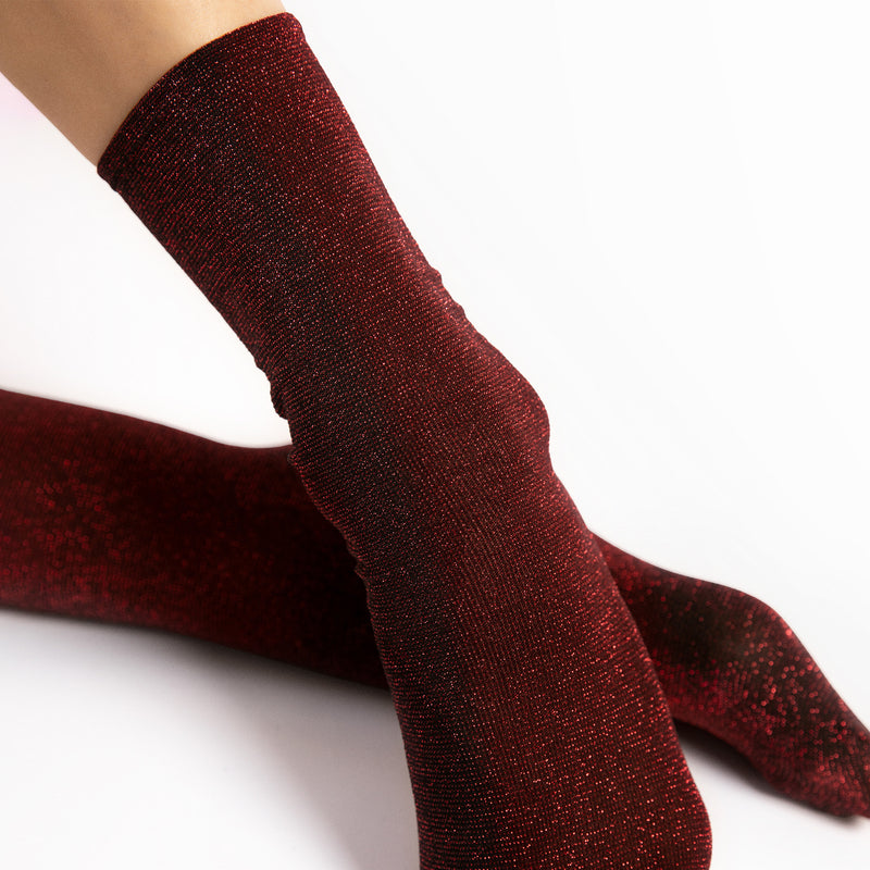 Bestie, 60 den, Röd glitter