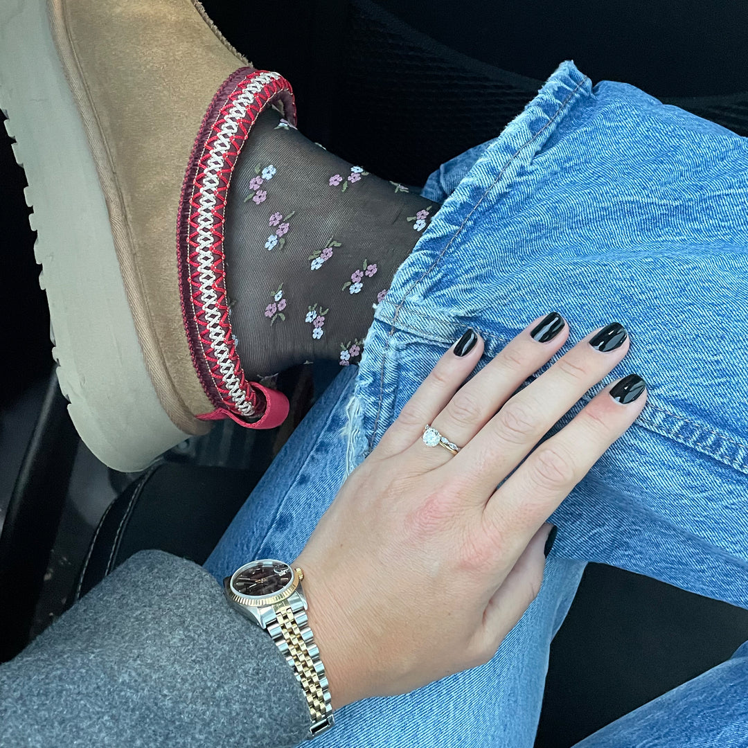 Ava Sock, 25 den, Blommig