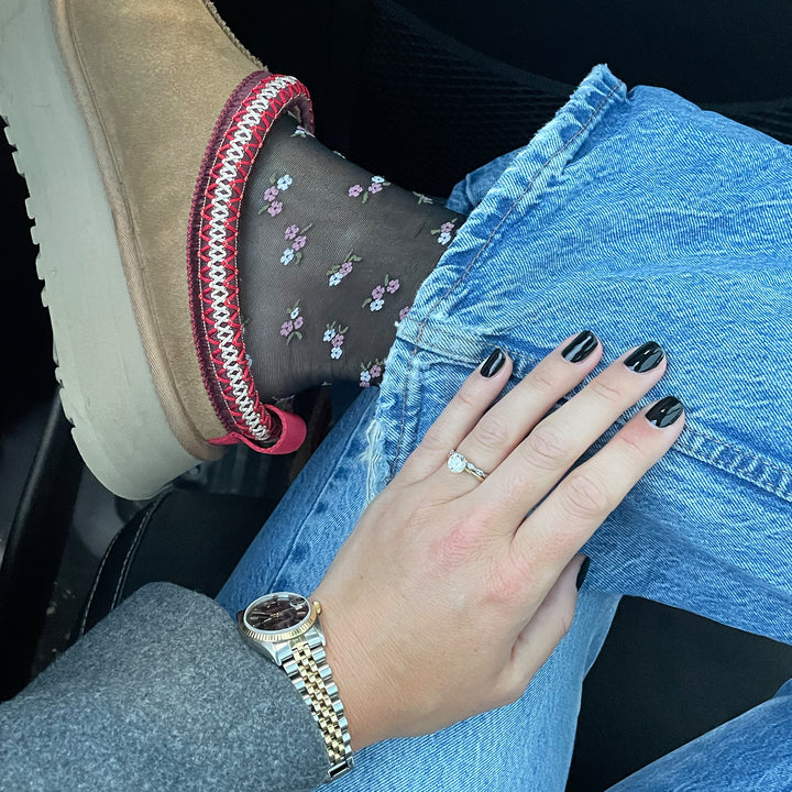 Ava Sock, 25 den, Blommig