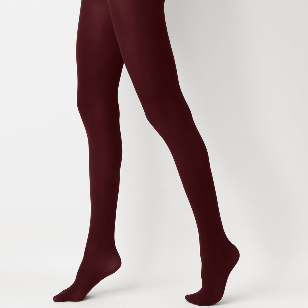 All color tights, 50 den, Bordeaux