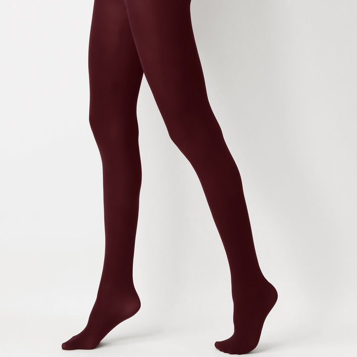 All color tights, 50 den, Bordeaux