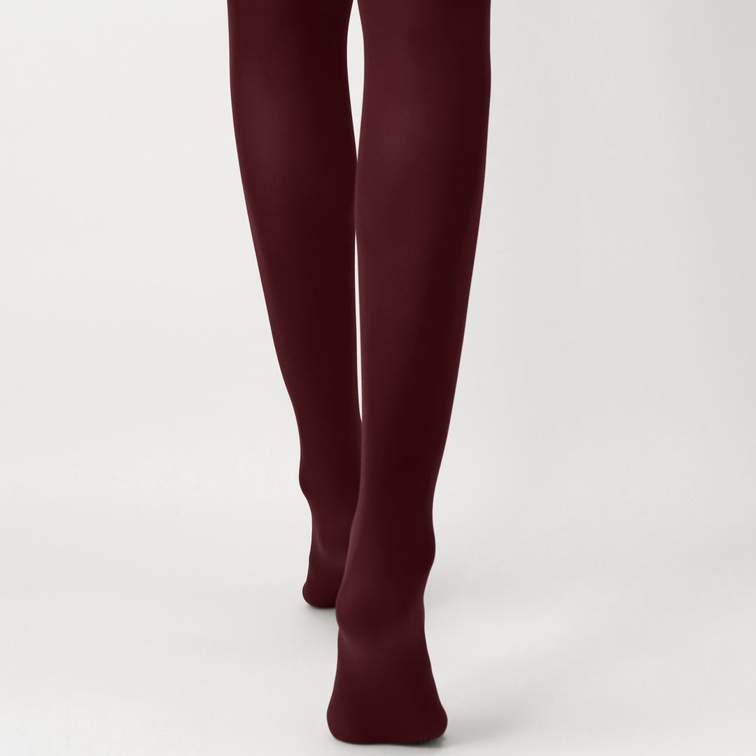 All color tights, 50 den, Bordeaux