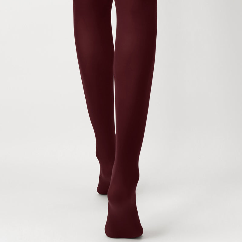 All color tights, 50 den, Bordeaux