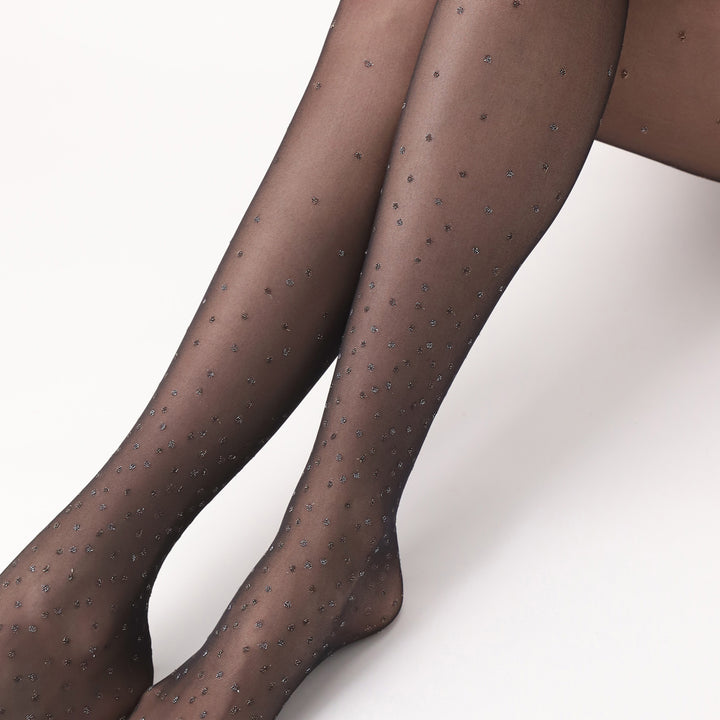 Bright Dots, 30 den, Glitter prickar