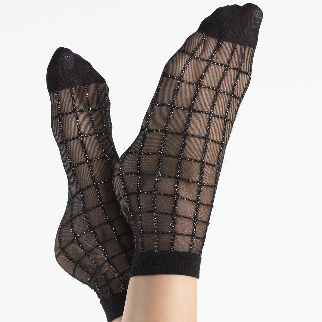 Svarta glittriga strumpor