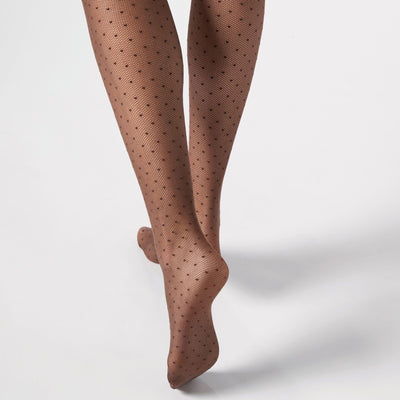Plumetis Knee High, 30 den, Brun