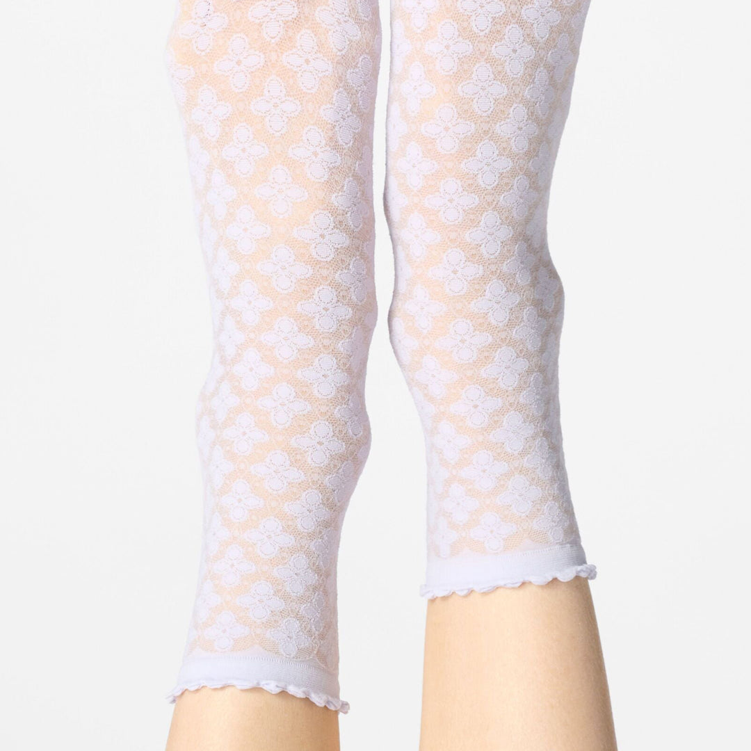Macramé socks, 30 den, Lila