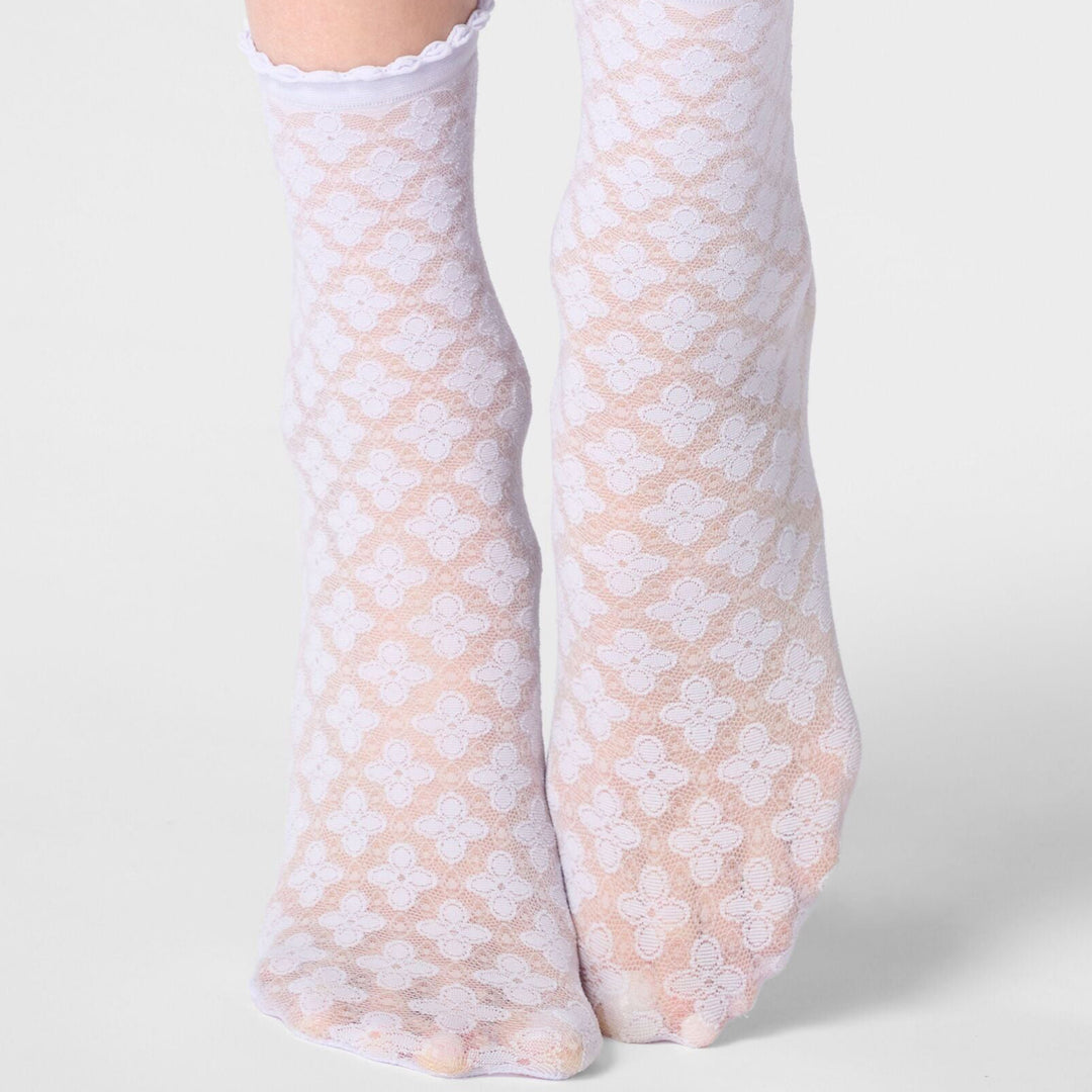 Macramé socks, 30 den, Lila