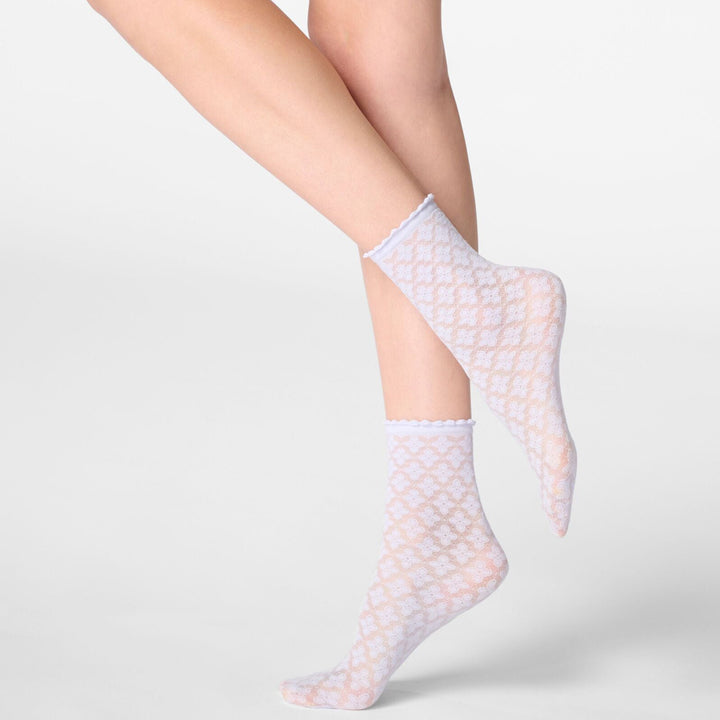 Macramé socks, 30 den, Lila